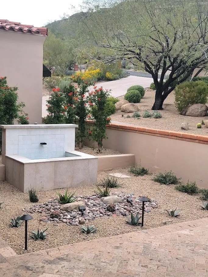 Paradise Valley Country Estates courtyard fountain after the transformation